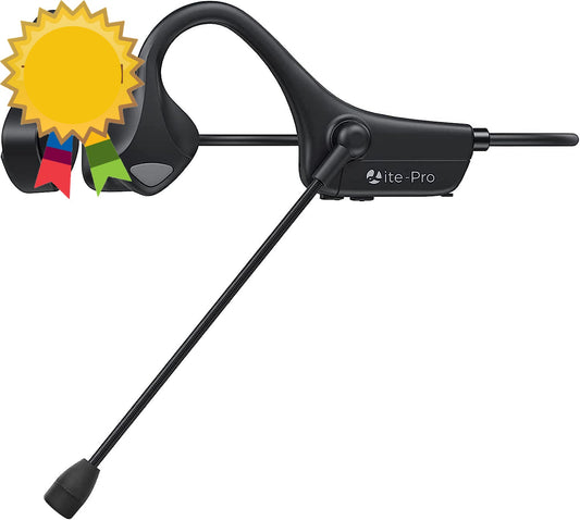 Bone Conduction Bluetooth Headphones with Ear Headset with Boom Mic Noise