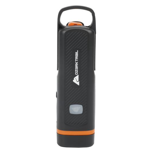 300 Lumen Emergency Flashlight, Dual Rechargeable, Hand Crank LED Light, Carabiner Clip